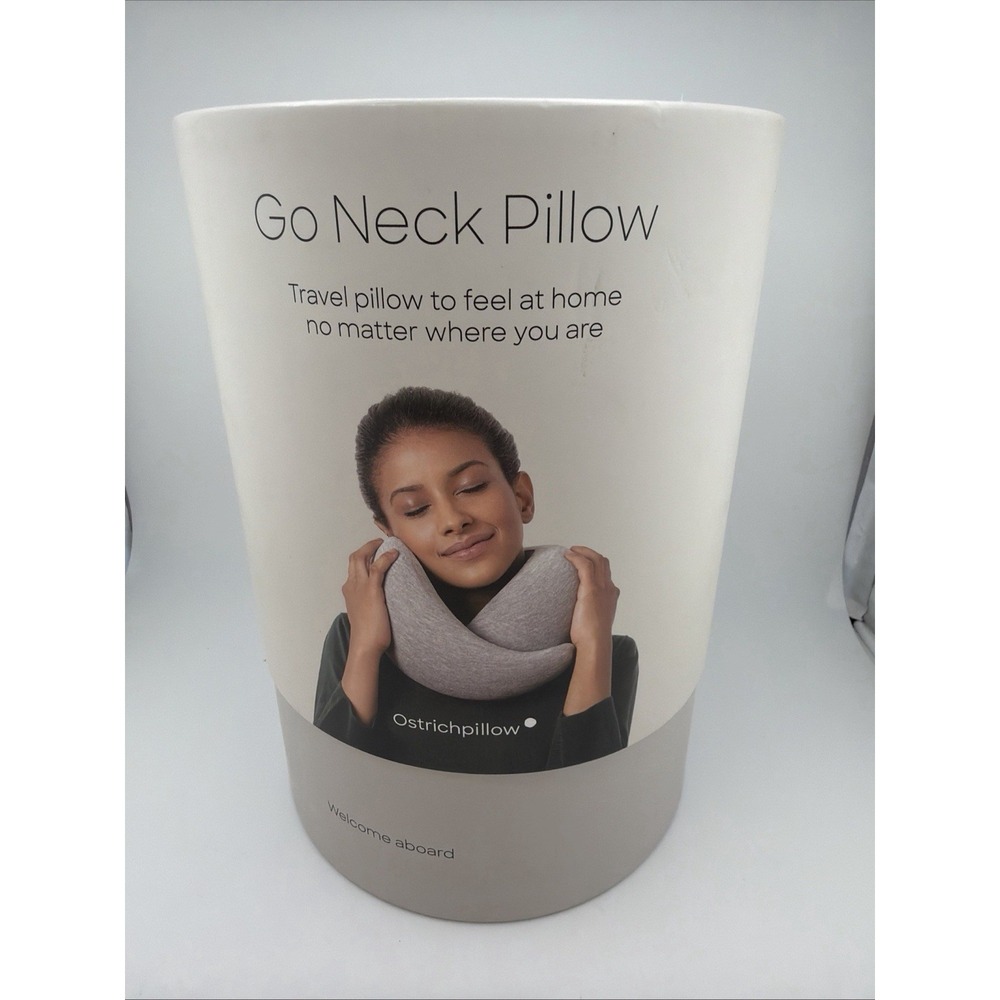 Ostrichpillow Midnight Gray Go Memory Foam Travel Pillow
